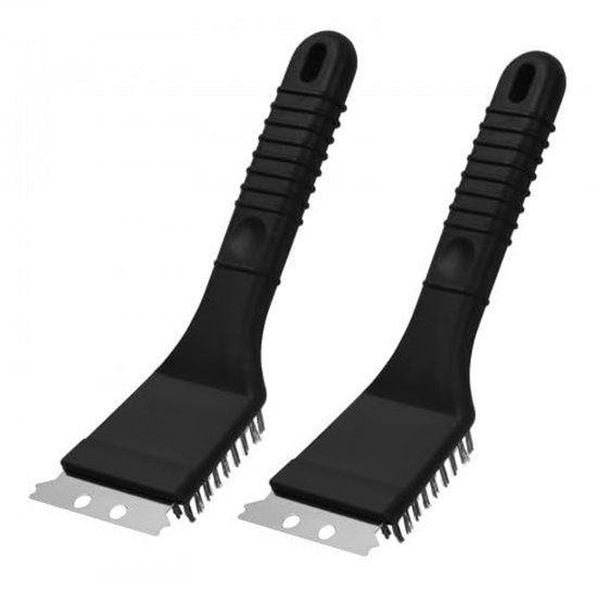 2 Stuks Grillborstels met Draadborstel en Schraper - Roestvrijstalen Grillborstel voor Gas - Elektrische - Houtskool Grill - Rookoven Grill van Kangten