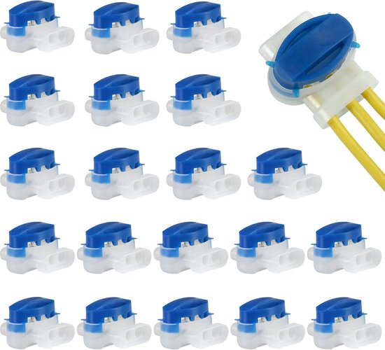 20 stuks met hars gevulde kabelconnectoren, met gel gevulde connectoren, waterdichte met gel gevulde accessoires voor het verlengen of repareren van automatische grasmaaiers en robotmaaierkabels. van Merkloos	