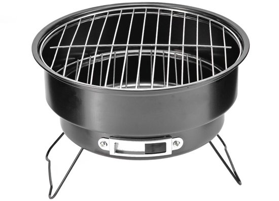 25cm Draagbare Ronde Barbecue BBQ Houtskool Grill met Handvat voor Buiten - Thuis Keuken BBQ - Picknick - Kamperen