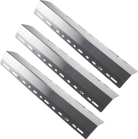 30-72 cm verstelbare warmteplaat brander cover - universeel Outback Charbroil Berkley Brinkmann Mastercook Landmann - RVS Heat Shield Flame Tamer - 3 Pack van Mudder