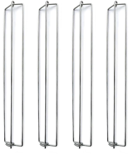 4 stuks kippenvleugel-BBQ-vorken, vleugelrails voor het grillen van kippenvleugels, kippenvleugel-BBQ-vorken, kippenvleugelrails voor grillen, herbruikbare roestvrijstalen BBQ-grillvork voor picknicks en kamperen in de buitenlucht. van Merkloos