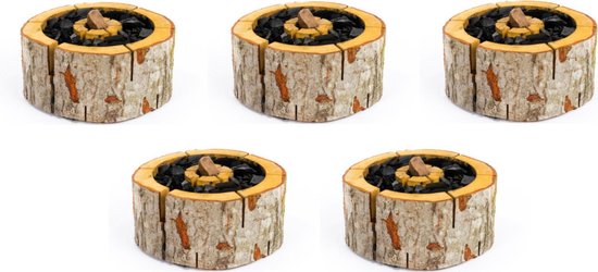 5 Stuks BBQ aansteker - Firestarter maat XL 24x24cm - Ecologische wegwerp barbecue / Milieuvriendelijke wegwerp bbq - eenmalig gebruik van Lundby