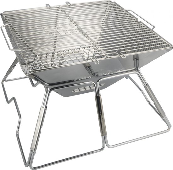 Acecamp Houtskoolbarbecue Draagbaar 34 X 36 X 22 Cm Zilver van Acecamp