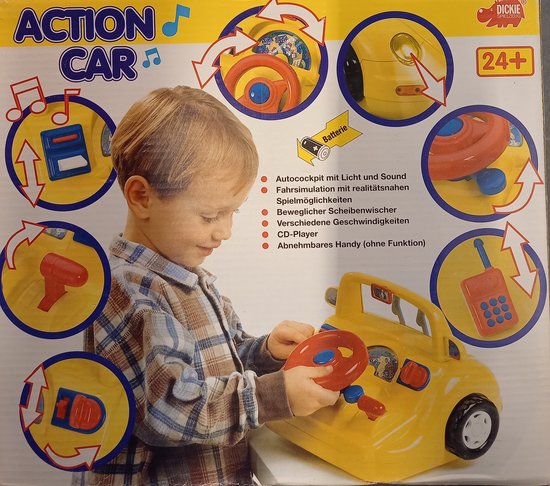 Action Car  Autocockpit met licht en geluid - Dickie Toys van Action