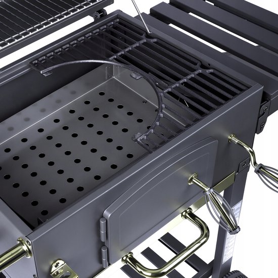 Activa Angular Gold Koolgrill met Gietijzeren Haan - BBQ van Merkloos