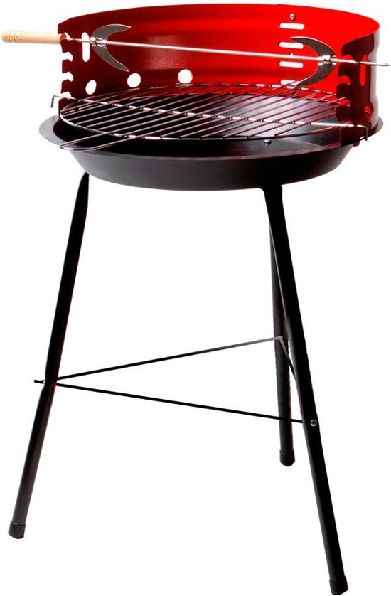 Aktive Houtskool Bbq 42 Cm Rood,Zwart van Merkloos