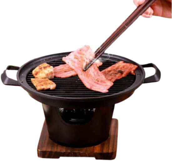 Allecto - BBQ Charcoal Grill - Portable Grill - Ideaal voor buiten - Zwart - Yakiniku Grill - Geschikt voor Korean barbecue - Compact model van Merkloos