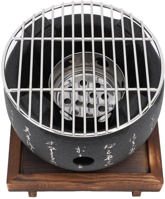 Allecto - Japanse Stijl Grill - Mini Draagbare Grill - Lichtgewicht en Praktisch - Houtskool Kachel - Voor Binnen en Buiten - Tafelblad Grill