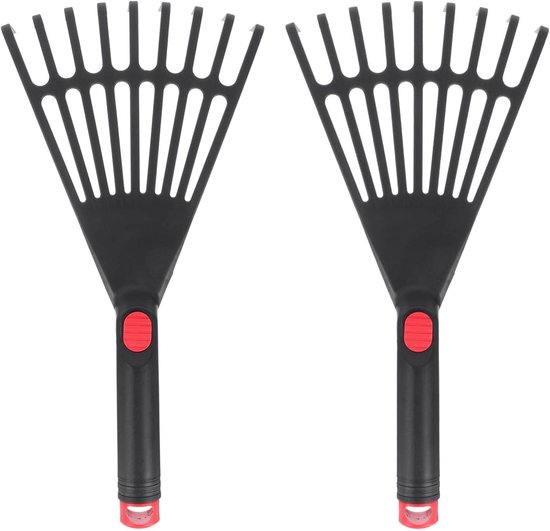 Allecto Plus - Handhark tuingereedschap 2 stuks voor tuinieren en bodemlosmaken - ergonomische handgreep - kleine hark voor bladeren - mulchstrooien van Allecto plus