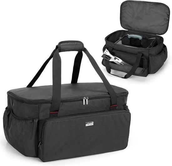 Allecto Premium - Draagtas voor Gasbarbecue en Houtskool Barbecue - Camping Grill Afdekking - Met Gepatenteerd Design - Compatibel met Weber Go-Anywhere 1141056 en 1131004 van Merkloos