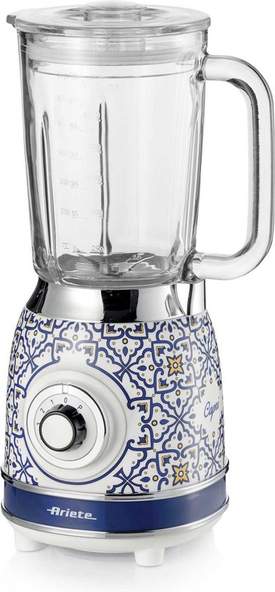 Ariete Capri 0583 | Italiaans design blender | 1100 Watt | glazen kan | 1,5 liter inhoud | Ice crush van Ariete