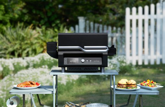 ASMOKE Essential draagbare smoker - compact en batterijgevoed - touchscreen bediening - nauwkeurige temperatuurregeling van ASMOKE