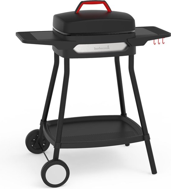 Barbecook Alexia - Elektrische bbq - Afneembare grill - Zijtafels - Wielen - 84x55x97cm van Merkloos