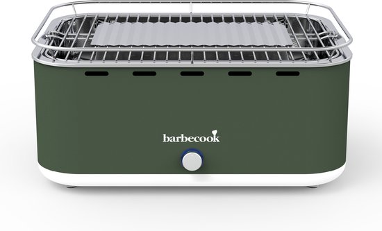 Barbecook Carlo Tafel BBQ - Houtskool Barbecue - Compact - Incl. Draagtas - 38,5 x 28,5 cm - Groen van Barbecook