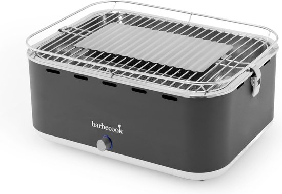 Barbecook Carlo - Tafel BBQ - Houtskool BBQ barbecue - Incl. Draagtas - Urban Grey - 44 x 33 x 21cm van Barbecook