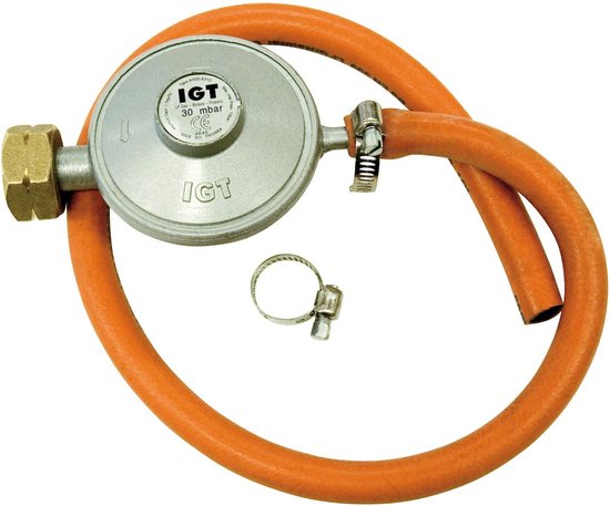 Barbecook Gasregulator - Gasdrukregelaar & Gasslang 30 Mbar - G5 Aansluiting - Nederland van Barbecook