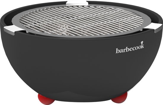 Barbecook Joya - Tafel BBQ Houtskool - Incl. set van 4 BBQ tangen - Zwart - 31cm van Barbecook