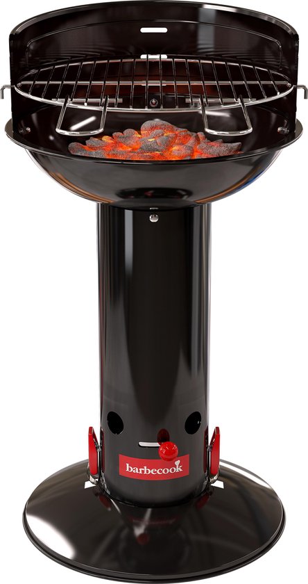 Barbecook Loewy 40 Houtskool Barbecue - Grilloppervlak Ø 40 cm - Met Quickstart Systeem - Zwart van Barbecook