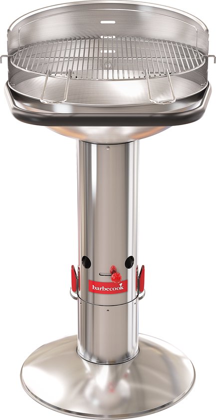 Barbecook Loewy 50 - Houtskool BBQ barbecue - Grilloppervlak 47.5cm - Incl. Windscherm, BBQ rooster en asopvangpot - RVS van Barbecook