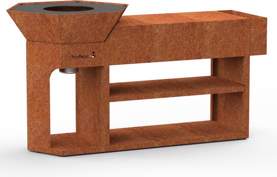 Barbecook Nestor Island - Cortenstaal - 190x55x100cm van Barbecook