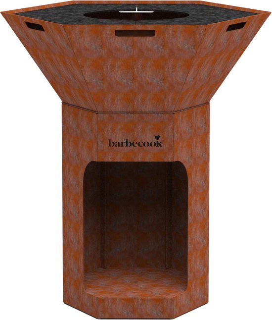 Barbecook Nestor Original - Houtbarbecue - Corten staal - 92x92x101cm van Barbecook