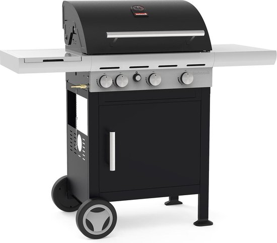 Barbecook Spring 3212 - Gas BBQ barbecue - 3 Branders - Met zijbrander - 1 vaste zijtafel - Kar met opbergruimte van Barbecook