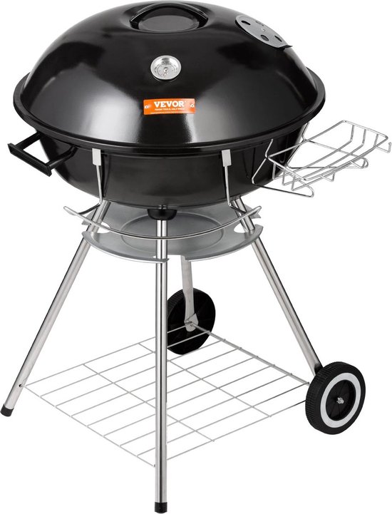 Barbecue - BBQ - Houtskool - Kogelbarbecue - Houtskoolgrill - Met Wielen - 88 CM Hoog - 56 CM Grill - Porselein Geëmailleerd van 4goodz