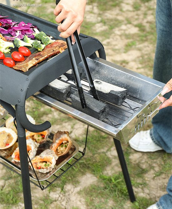 Barbecue Grill Staal Draagbare Opvouwbare BBQ Houtskool Tuin Camping ASH van ASH