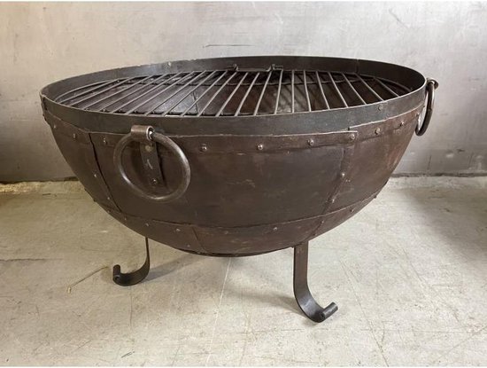Barbecue met grillrooster  Ø100  - retro - trendy van Merkloos