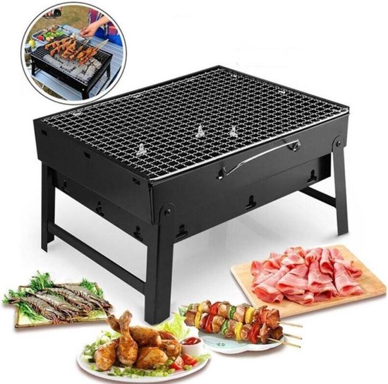 Barbecue opvouwbaar - koffer barbecue - BBQ inklapbaar - grill 45x30cm - tafel grill van Merkloos