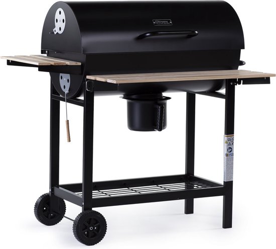 Barbecue XXL houtskool BBQ "King" - 95 x 63 x 105 cm - Zwart van Merkloos