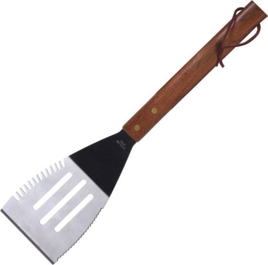 Barbecuespatel Met Houten Handvat Zilver/bruin 41 Cm van Nesto.