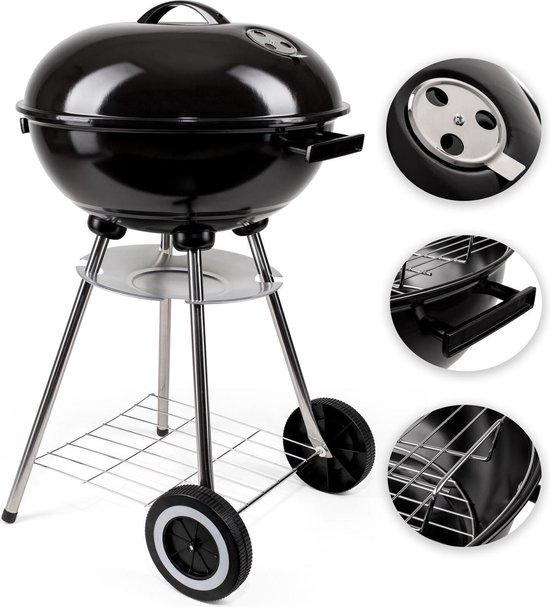 BBQ 3-poot rond zwart Ø39cm | geschikt voor 4 personen | hoogte 60 cm van BB