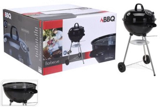 BBQ barbecue bolvorm 47 x 76 cm - zwart van BB
