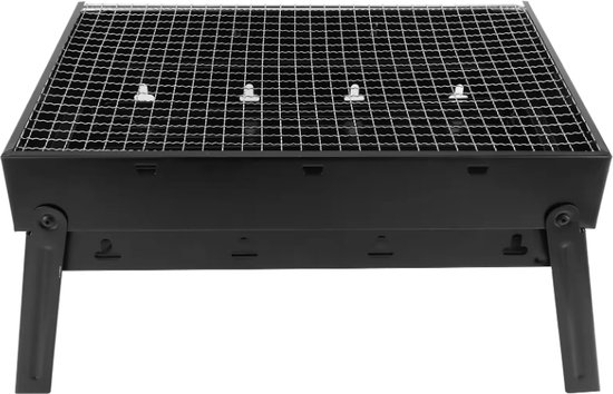BBQ - Barbecue - Houtskool BBQ - Compact - Barbecue Houtskool - Festival - Tafel Grill - Picknicken - Inklapbaar - Camping - Strand - Zwart van MAXXgarden