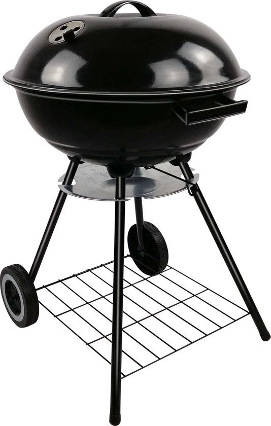 BBQ Collection Barbecue Rond Kogelbarbecue Houtskool BBQ met Deksel en Wielen Opbergrooster van BBQ Collection