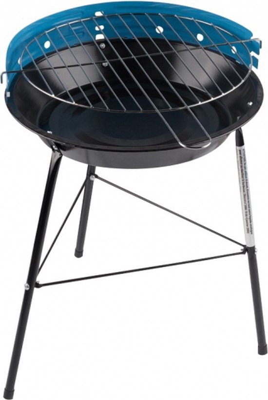 Bbq Collection Houtskoolbarbecue - 33 cm - Blauw van Merkloos