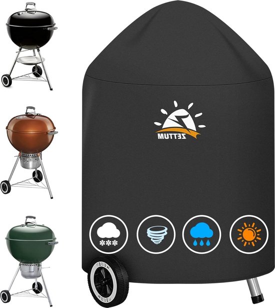 BBQ Cover 67 CM Waterkoker - 600D Heavy Duty & Waterdicht - Weber Barbecue Cover met PU Coating - Master Touch Houtskool Grill Cover van Merkloos
