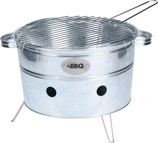 BBQ Draagbare barbecue rond 38 x 20 cm van Perel