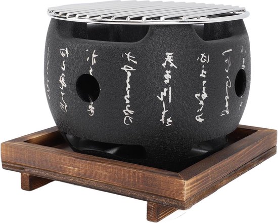 BBQ Grill - Japanse Stijl - Tafelblad Houtskool - Draagbare Mini - Gietijzeren Grill van Merkloos