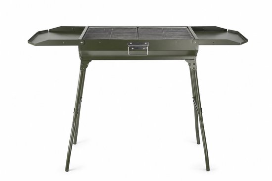 BBQ houtskool inklapbaar | Camping BBQ | Houtskool | BBQ | Koffer BBQ | Groen