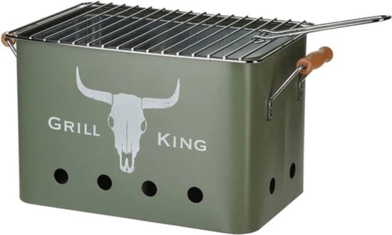 bbq -tafelmodel - barbecue - 32*20*20 army green van Merkloos