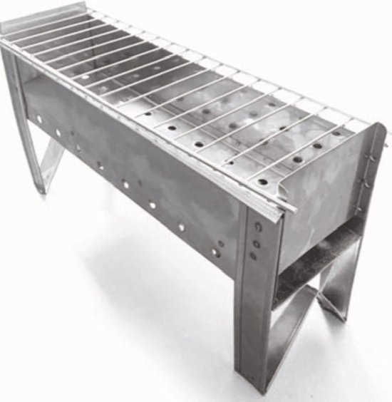 BBQ voor Arrosticini - 40 cm - met houtskool - plaats voor 25 stokjes van RM Metal.