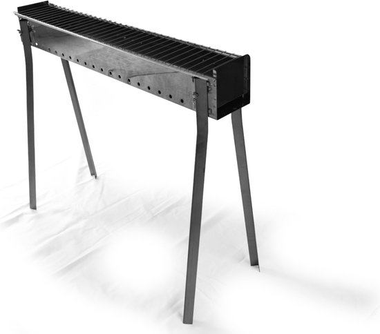 BBQ voor Arrosticini - 82 cm met grill - met houtskool - plaats voor 40 stokjes van MOODZ.