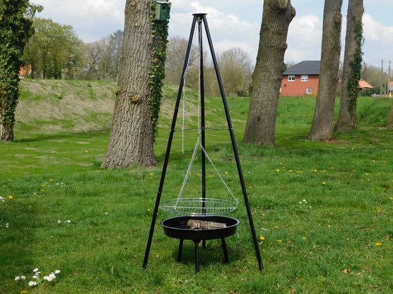 BBQ - vuurschaal met driepoot - inclusief rooster van CookKing