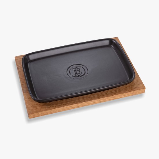 Beefer® keramische schaal Romeinse pot incl. serveerplank XL - 10... van Merkloos