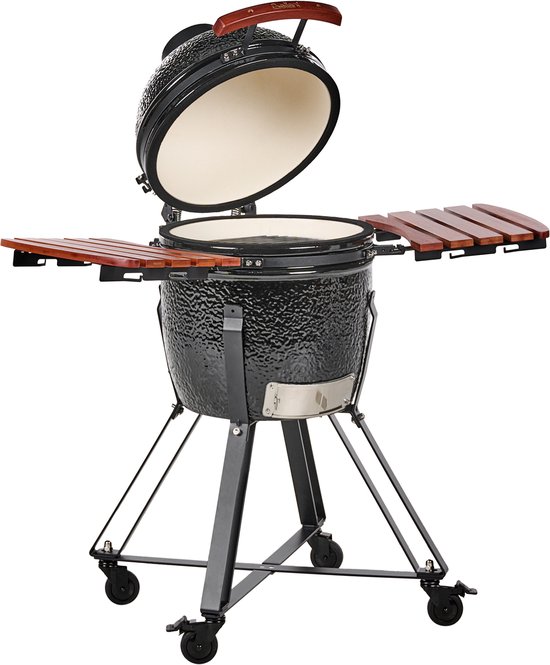 BELIANI KAMADO - Houtskoolgrill - Zwart - Keramiek van BELIANI