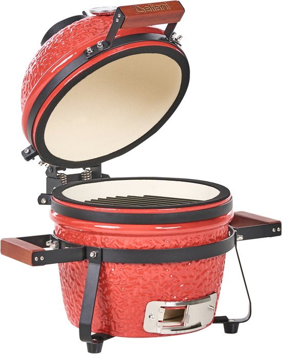 BELIANI KAMADO - Mini houtskoolgrill - Rood - Keramiek van Merkloos