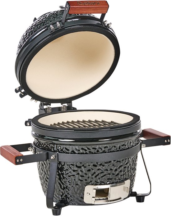 BELIANI KAMADO - Mini houtskoolgrill - Zwart - Keramiek van BELIANI