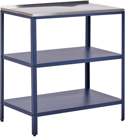 BELIANI VILAMA - Buitenkeuken eiland - Blauw - 80x50x92 cm - Staal